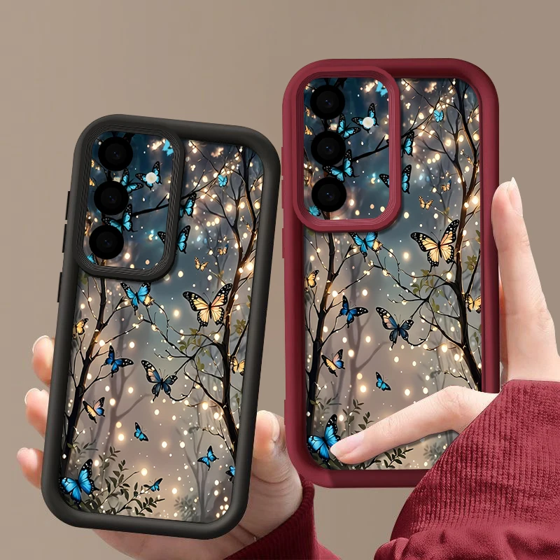Luminous Butterfly Print Soft Phone Case