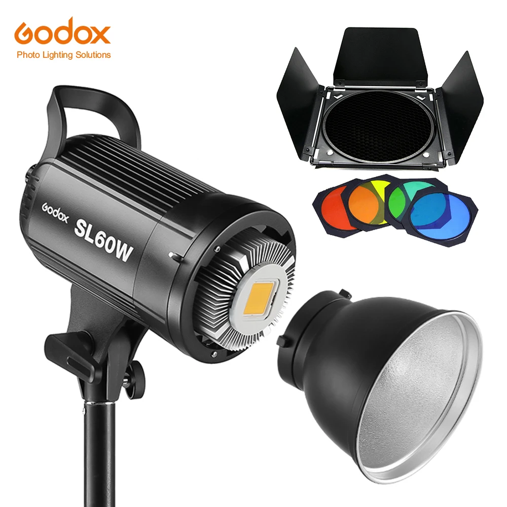 Godox ledビデオライトSL-60W SL60W 5600 18kホワイトビデオ連続光 +