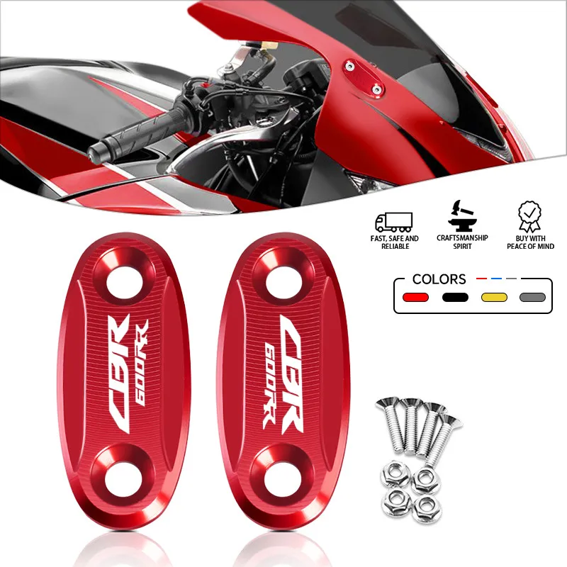 Motorcycle CNC Rear Mirror Hole Cover For CBR600RR 2004-2016 CBR1000RR 2004-2007 Windscreen Eliminators Mirror Cap cbr600rr