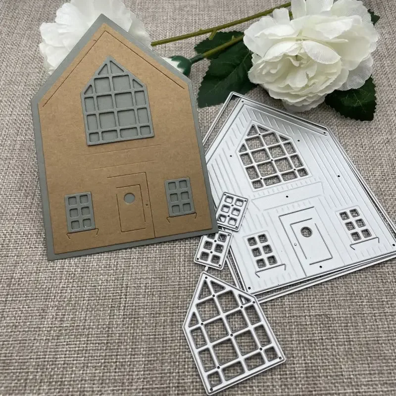 Metall-Stanzformen für Hausdekoration, Schablonen für DIY-Scrapbooking, dekorative Prägung, Handarbeit, Stanzform, Schablone