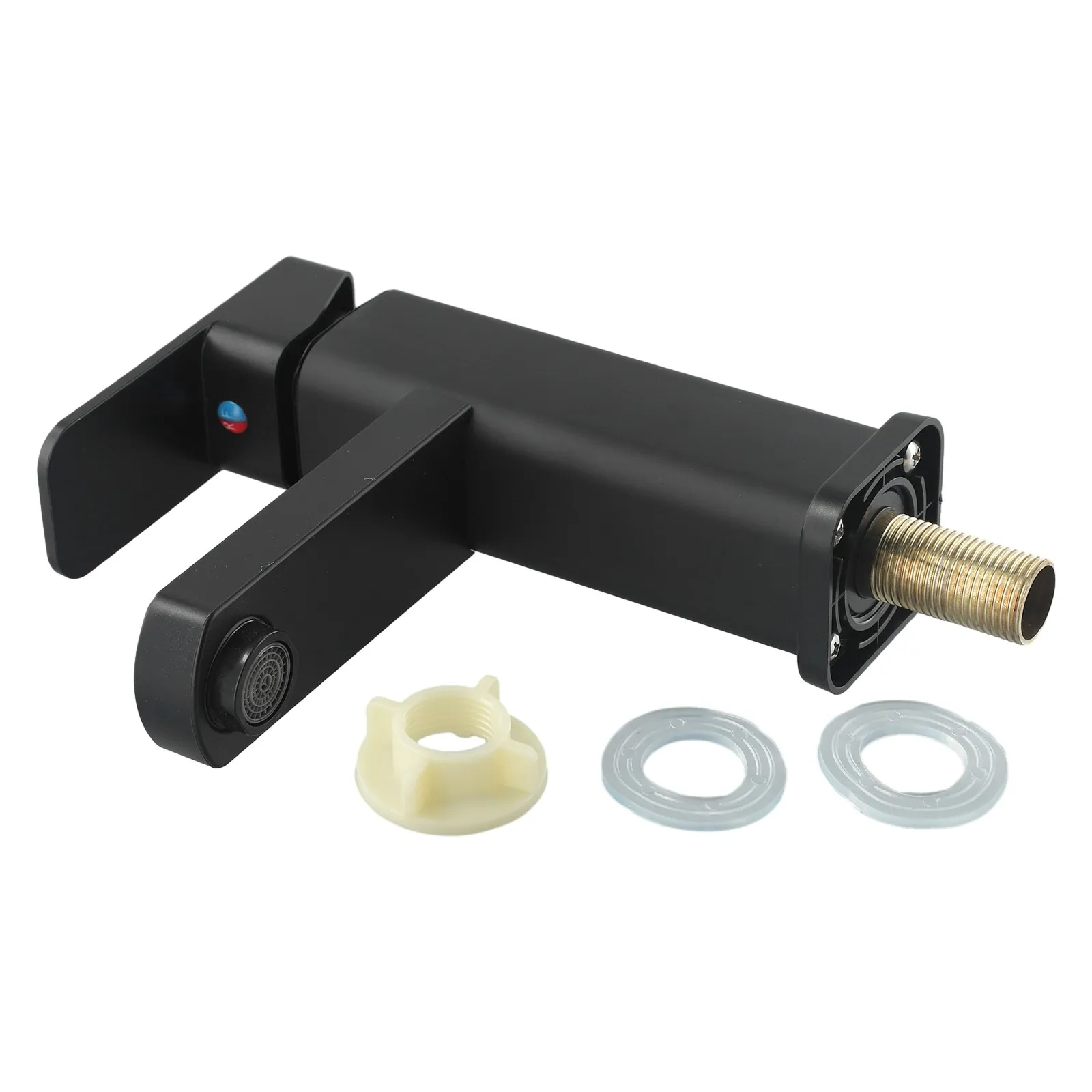 Description Picture 6 of itemBlack Bathroom Faucet Single Cold Sink Faucet Single Hole Square Stainless Steel Tap Deck Mounted Bathtub Counter Basin Faucet