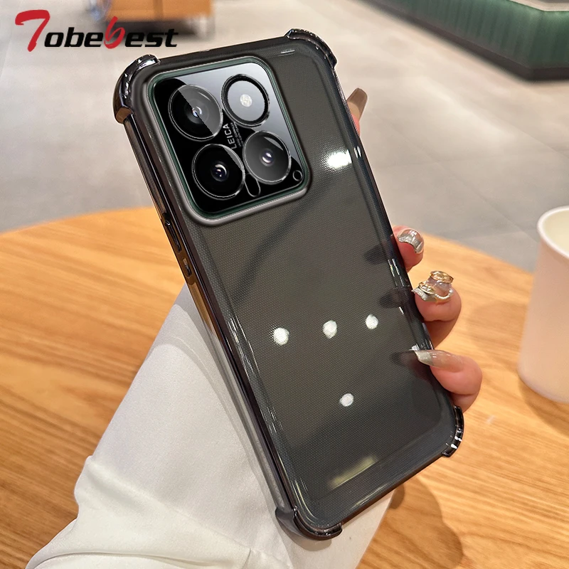 Klare transparente stoßfeste Silikonhülle für Xiaomi Mi 14 13 12 Pro Soft Back Cover_voghion.com