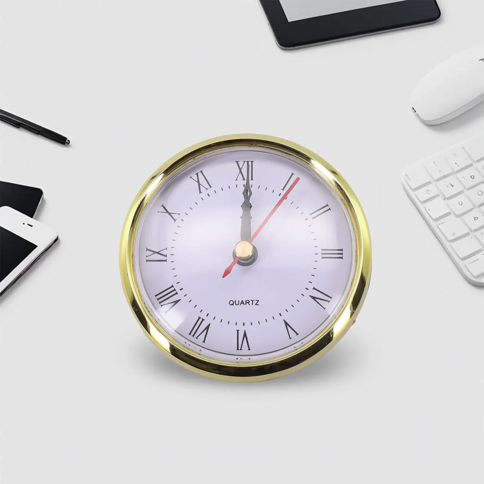 Quartz Clock Set Clock Insert DIY Numeral Quartz Clock Insert Replacement Parts Rubber Gasket 80MM Inlaid Circular Watch 5