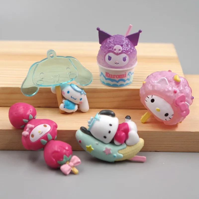 

My Melody Doll Sanrio Kawaii Anime Cinnamoroll Cute Cartoon Kuromi Girly Heart Pachacco Ornaments Toy for Girls