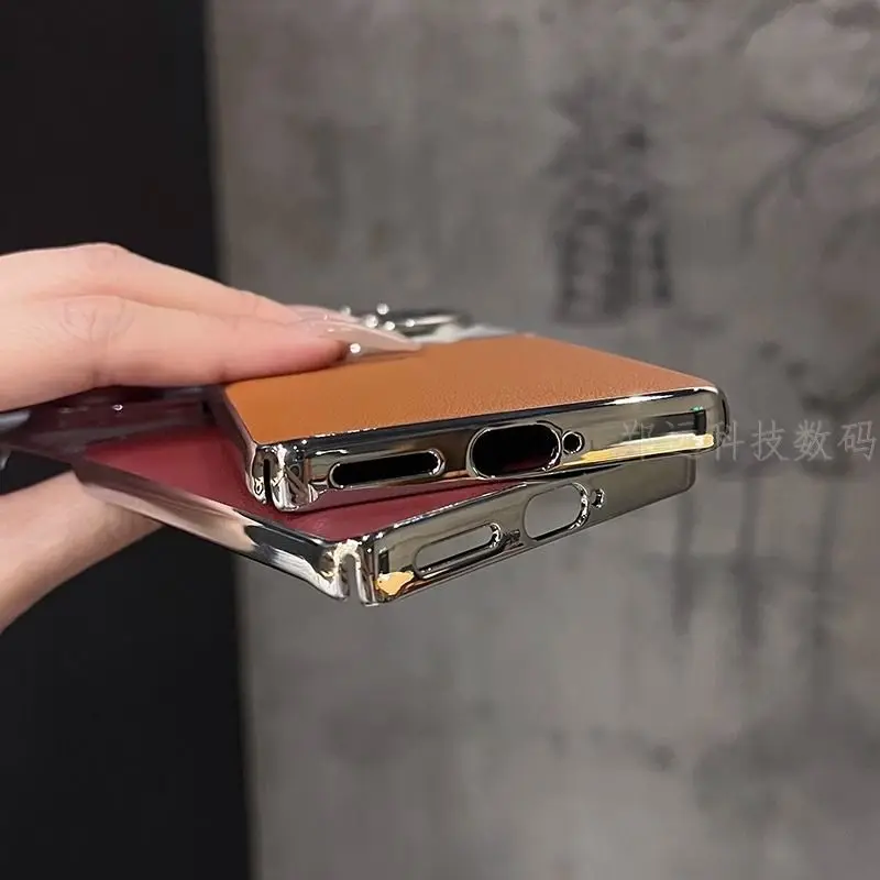 For VIVO X200 Pro Case Luxury PU Leather Skin Lens Protective Back