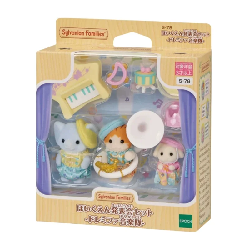 New Arrival Original Sylvanian Families Anime Figure Band Concert Series Toys Calico Critters Toys Girl Birthday Toy Gifts 3