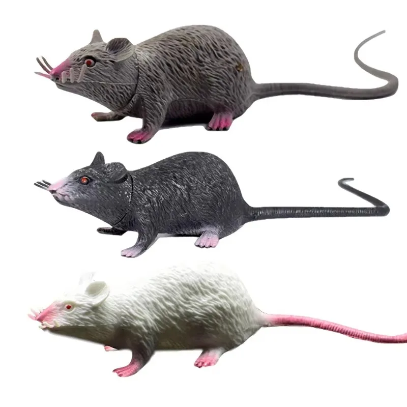 Lifelike Miniature Rat Prop for Halloween and Party Decor