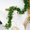 2.1M Green Ivy Leaf Hanging Vine Artificial Garland Silk Wall Plant Home Garden Decoration Wedding Party DIY Fake Wreath Leaves 1