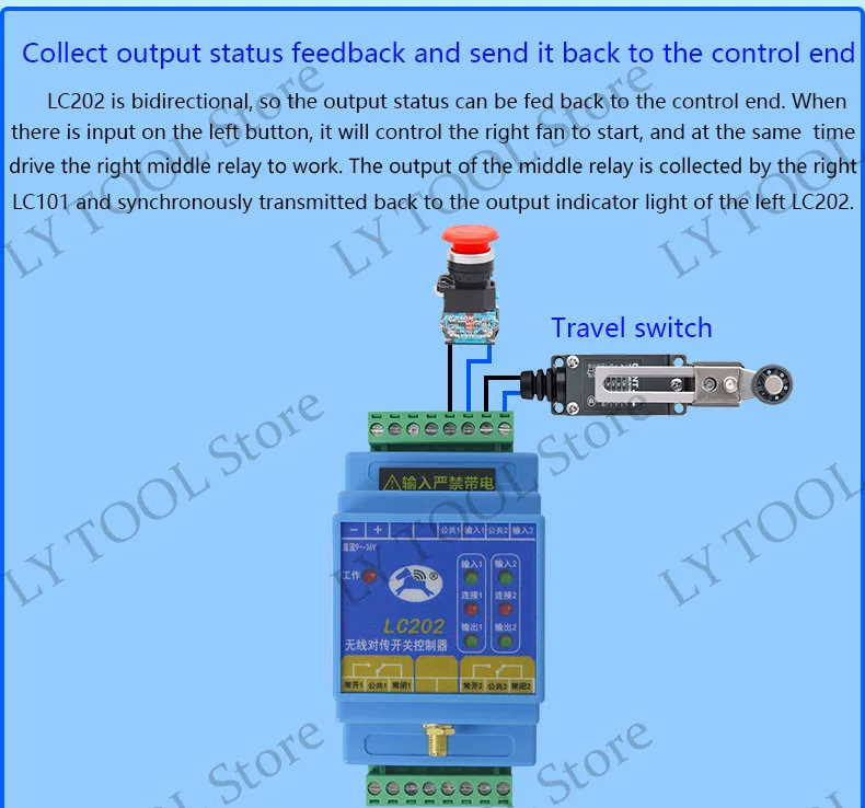 Switch Quantity Wireless Transmission Module Remote Control Relay Output Water P