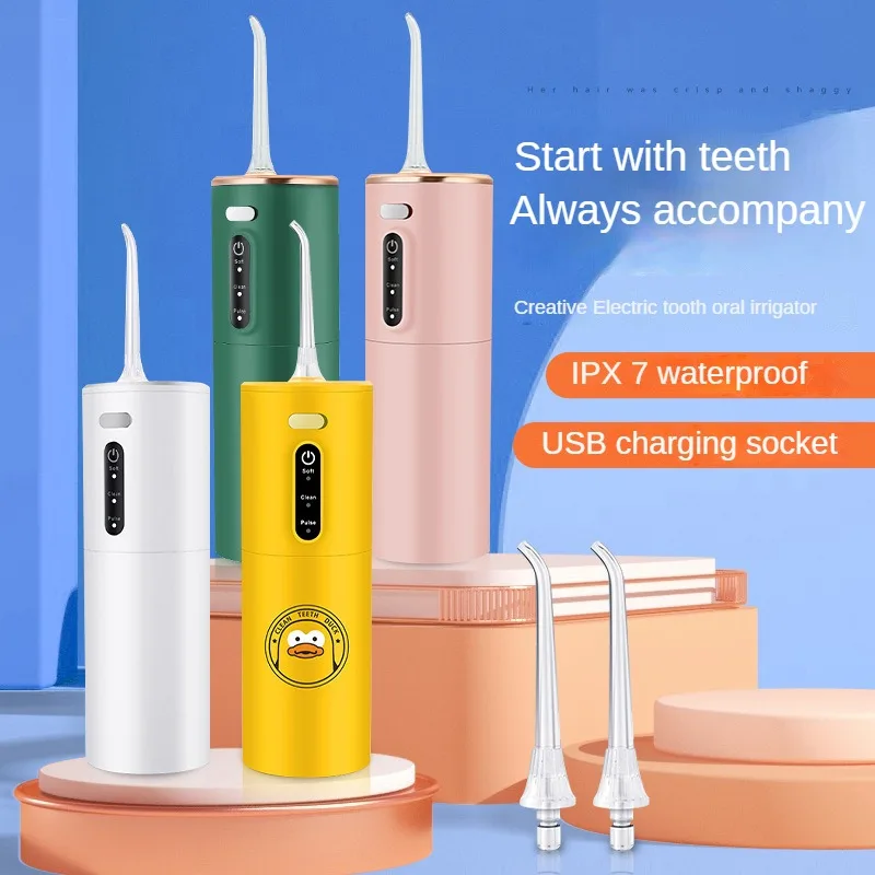 New Electric Tooth Water Flosser Home Dental Oral Care Cleaner Portable USB Fast Charge 2 Jet Heads 3 Modes 280ML IPX7 1200times