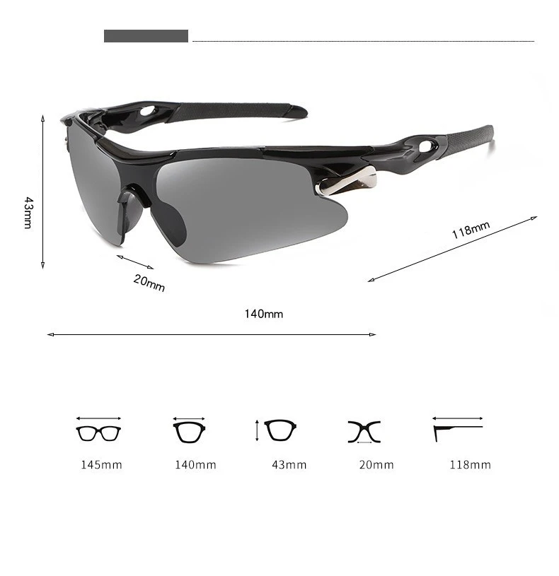 Herren Outdoor Sonnenbrille Sportbrille Fahrradbrille Winddichte Sonnenbrille Fahrradbrille Damen Sonnenbrille XSY9206 – Detail 4