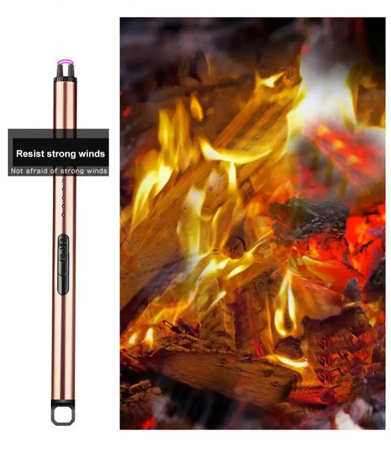 Electric Arc Lighters Metal Kitchen Lighter Gas Stove Windproof Igniter Candle Outdoor USB Rechargeable Plasma Electronic Gadget