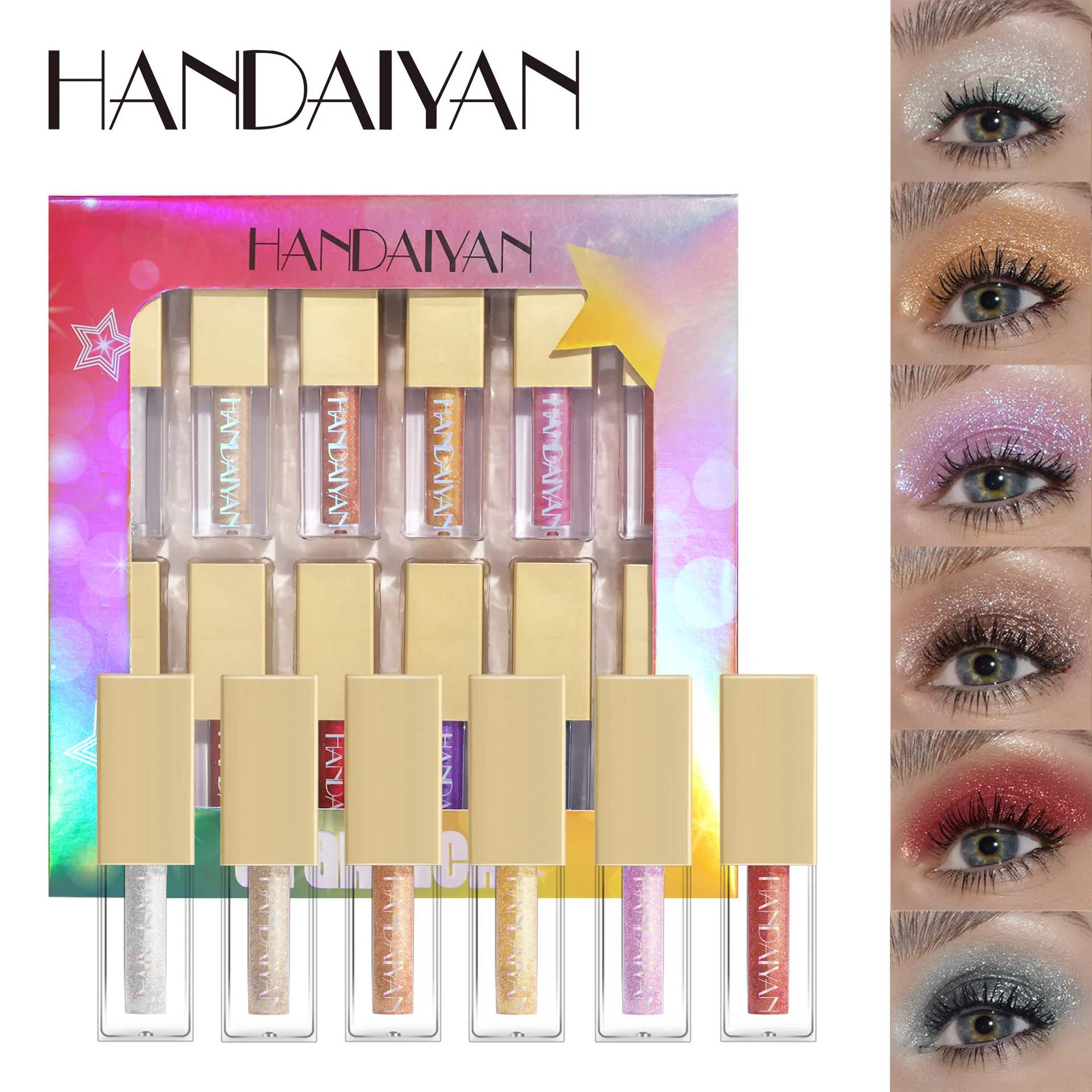 

Handaiyan Han Daiyan Euramerican 12 color pearlescent liquid eye shadow suit