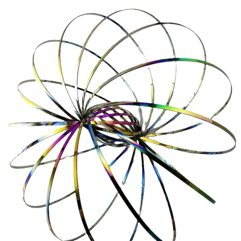 Flowtoy Magic Fidget Ring Toroflux 놀라운 흐름 링 장난감 키네틱 스프링 장난감 재미 있은 야외 게임 지능형 장난감 Fidget Kids Gift