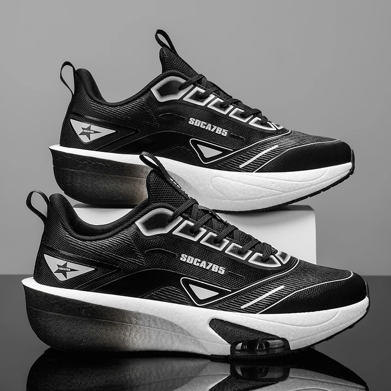 Men's Casual Sports Shoes, Ultra-Light Casual Sneakers, Men's Thick-Soled Shock-Absorbing Student Running Shoes - Plus Size Tennis Casual Walking Fitness Hiking Shoes - Perfect Sneakers for Outdoor Adventures, Ideal Choice for Sports Enthusiasts, Available in Multiple Colors