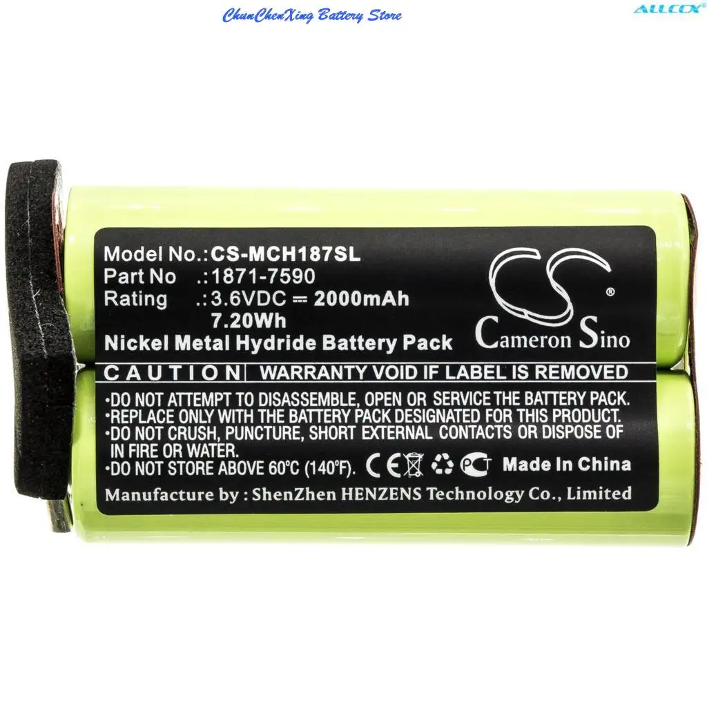 batteries for blink camera Cameron sino 2000mAh Shaver Battery 1871-7590 for Moser ChromStyle 1871, Wella Academy ChromStyle, Super Cordless 1872 clipper lithium battery pack