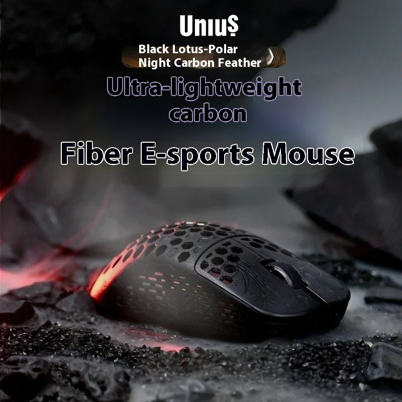 Unius Black Lotus Gaming Mouse PAW3950 E-sport Sensor Full Power