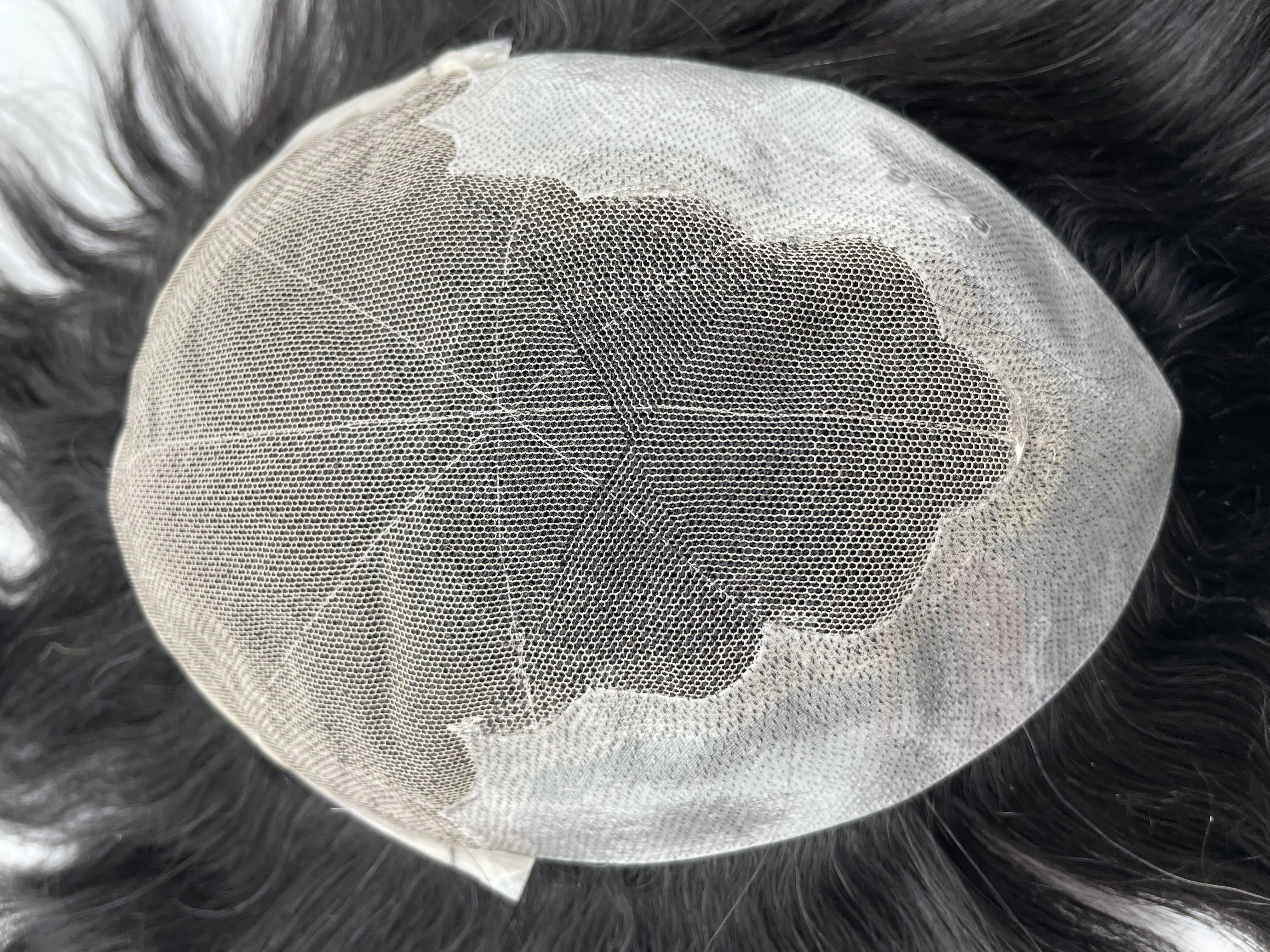 NLW Toupee for Men Human Hair Prosthesis Hair Units Mono