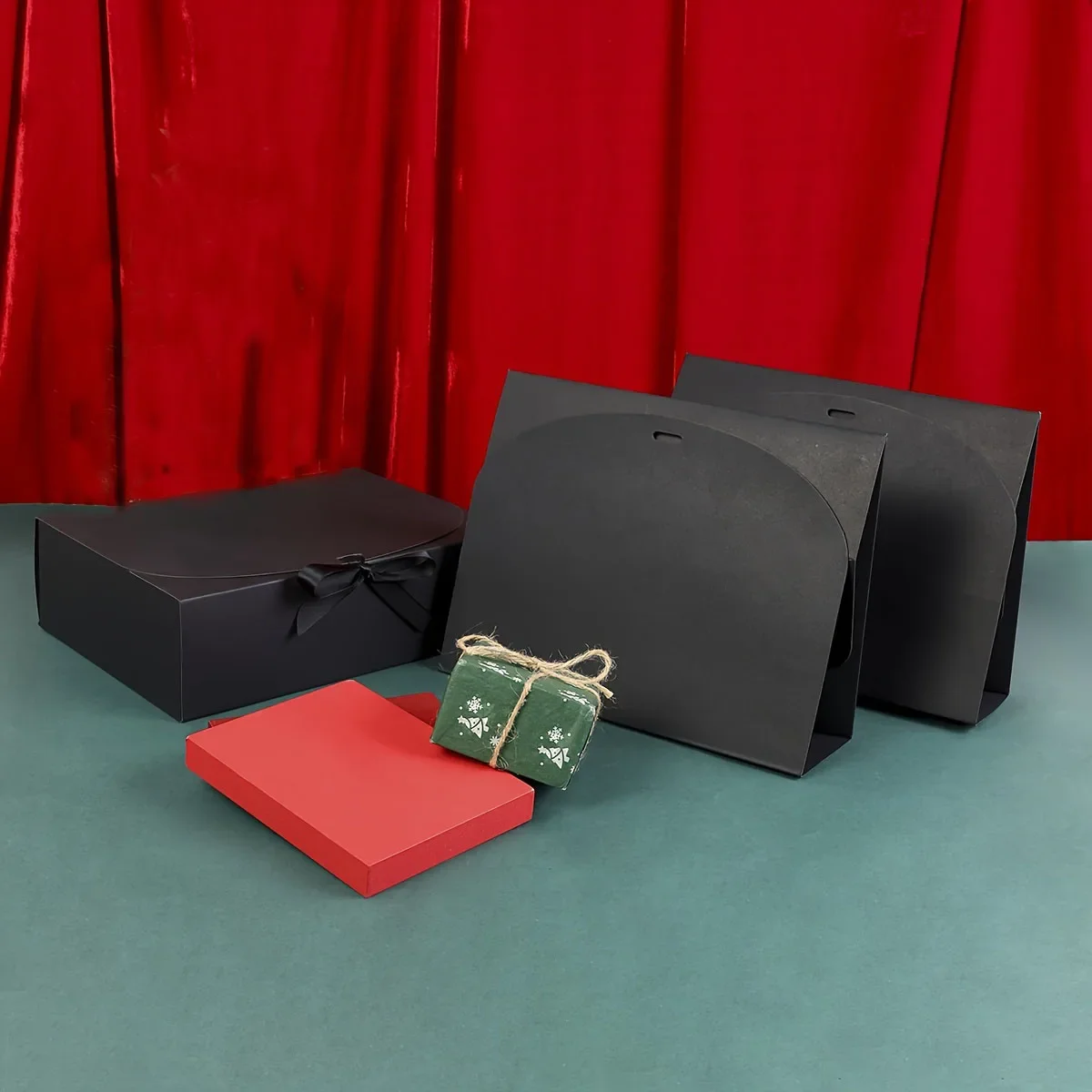 10pcs-Holiday Gift Box, Birthday Gift Box, Handmade Exquisite Ribbon Hardcover Gift Box, Packaging Box, Candy Box
