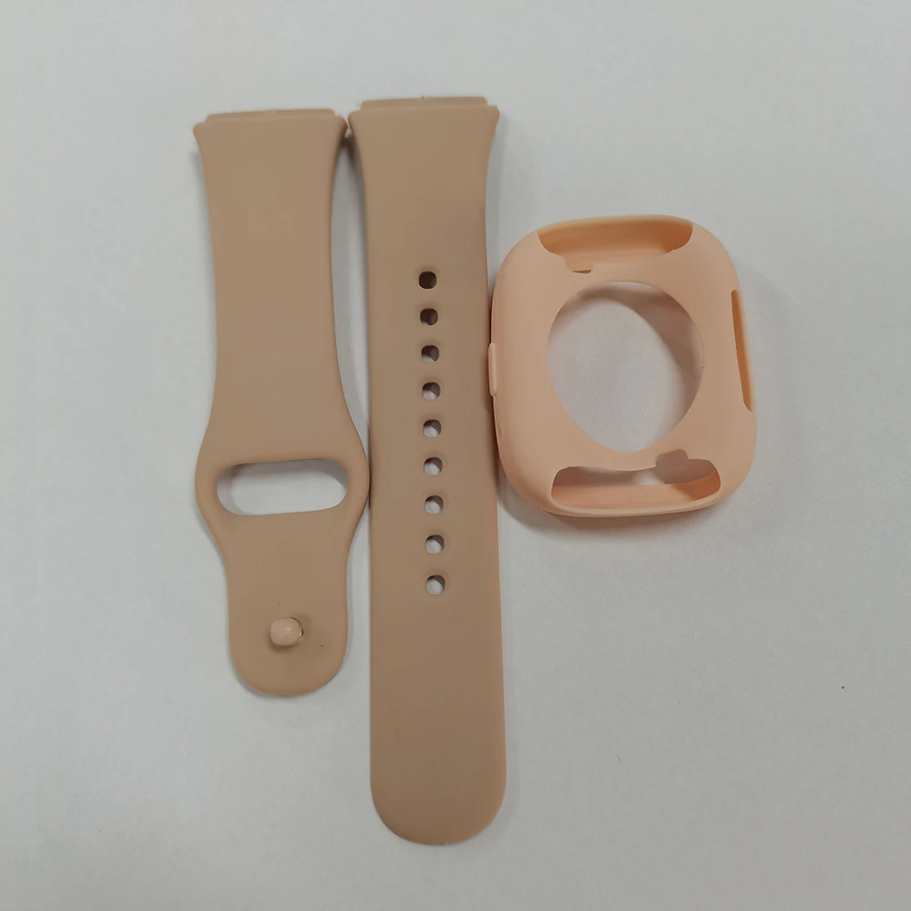 Silicone Watch Band with Protective Case Shell