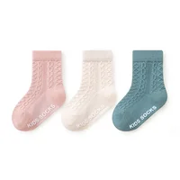 3Pairs/set Baby Girls Boys Socks for Newborn 0-5Y Summer Spring Children's Cotton Toddler Infant Non-slip  Floor Sock 2