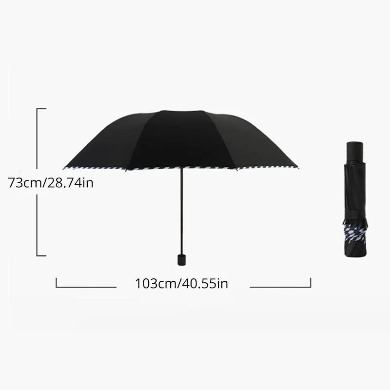 Folding Umbrella Ten Bones Bumper Wind-resistant Rainproof Cloth Dualuse