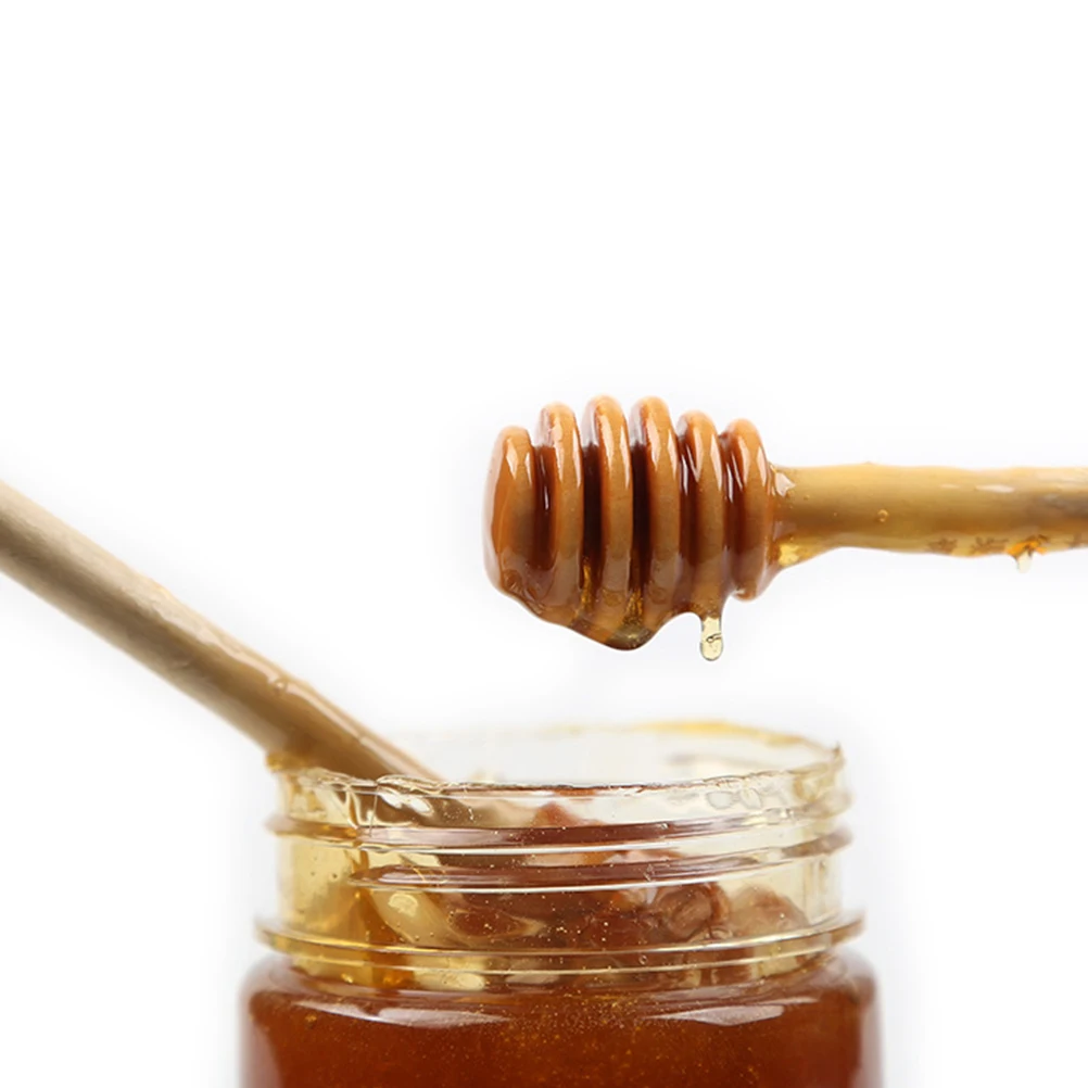 Honey Dipper Mini Stick Sticks Wooden Stirrer Coffee Spoon Syrup Honeycomb Wand Bulk Jar Spoons Stir Wood Stirrers Server