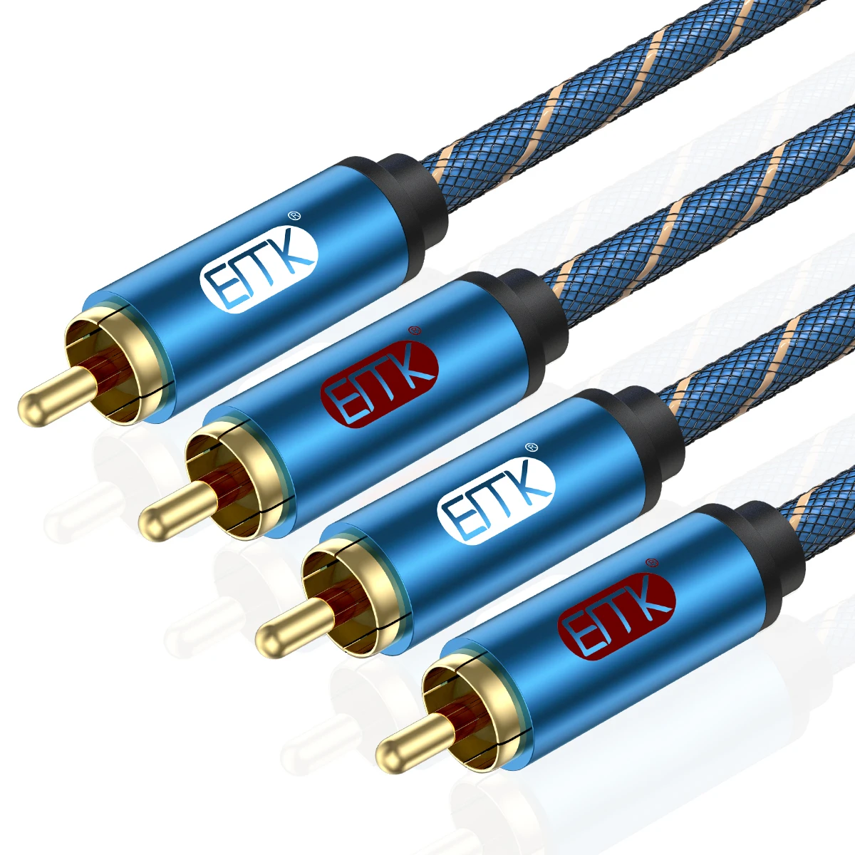 Aux 3.5mm Maschio A Rca 2x Rosso Bianco Cavo Doppio Rca Cuffie - Foto 3