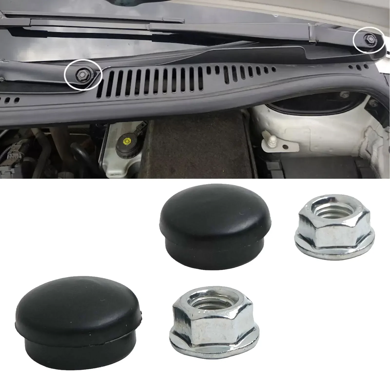Car Front Windscreen Wiper Nut Cap Bolt Rocker Cover Kit 1J0955205A 9B9 133955435 955203005 5KD 955 205 5N0955205 Accessorie