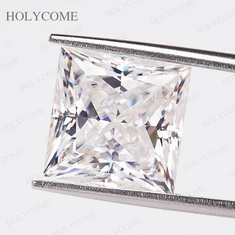 진짜 100% 모이사나이트 스톤 D 컬러 0.15-5ct 프린세스 컷 공장 도매 루스 젬스톤 고급 보석 제작 DIY 디자인