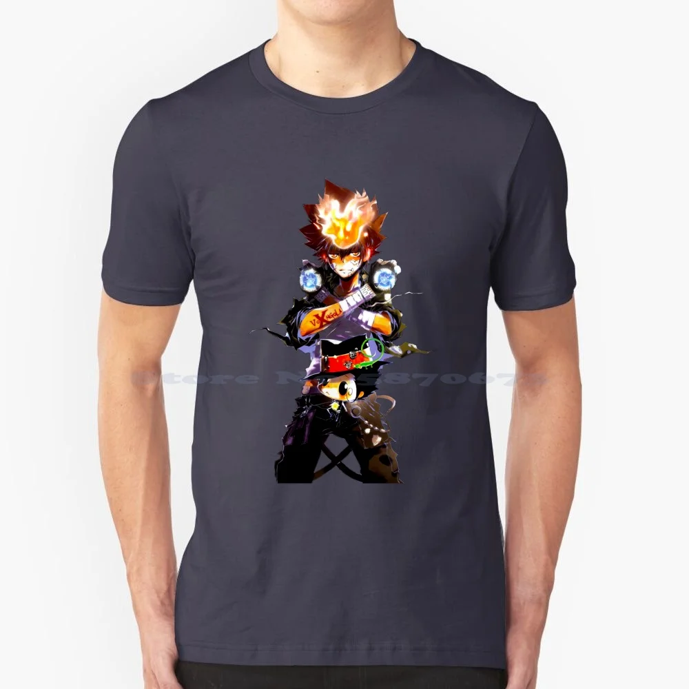 Katekyo Hitman Reborn | Tsunayoshi Sawada T Shirt 100% Cotone Tee Anime Katekyo Hitman Reborn Katekyo Hitman Reborn Anime