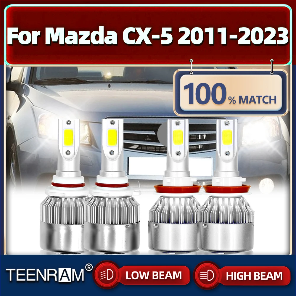

Светодиодные лампы для автомобильных фар, 240 Вт, 6000 лм, сверхъяркая автомобильная лампа 12 В, 2011 K для Mazda CX-5 2017-2018, 2019, 2020, 2021, 2022, 2023