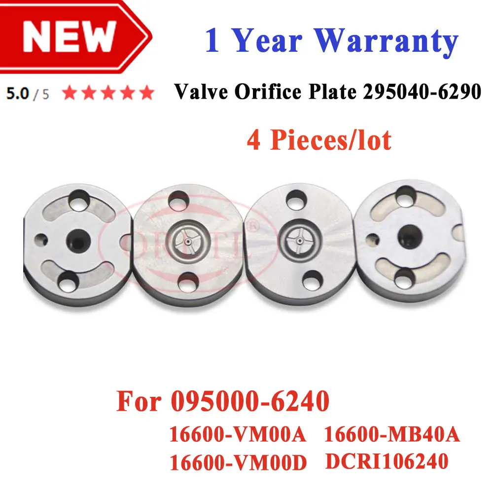 

4 шт. 295040-6290 для Nissan 16600-VM00A 16600-VM00D DCRI106240 дизельный инжектор КЛАПАН пластина с отверстием 095000-6240 095000-6241