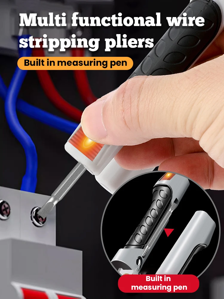 21 IN 1 Multi-Functional Wire Stripper Scissors Electricity Wire Stripper Pliers Cutting Cable With Electrical Measuring Pliers