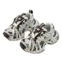 2024 Toddler Kid Youth Teen Slip-On Chunky Sneaker Boy Girl Distressed Unisex-Child Tainer Children Fashion Tennis Casual Shoes 1