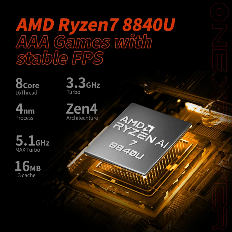 OneXPlayer 2 Pro AMD R7-8840U 3 in 1 Tablet Laptop PC Game Console Handheld 8.4 Inch 2.5K 32G RAM 2TB SSD Windows 11 Computer 2