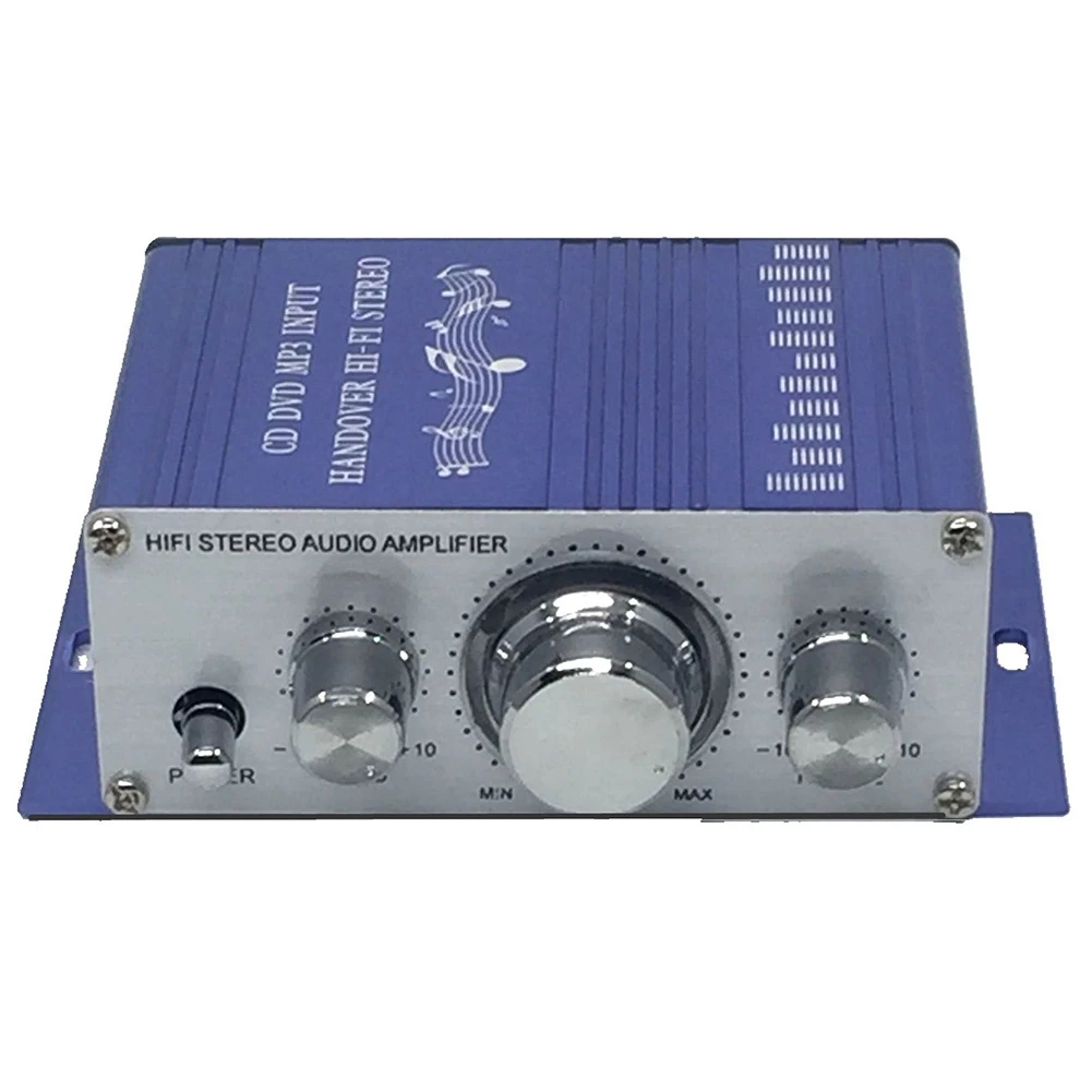 

Kinter 12 В горячая Распродажа мини Hi-Fi стерео усилитель аудио MP3 для автомобиля 2 Cananal Стерео DVD динамик синий