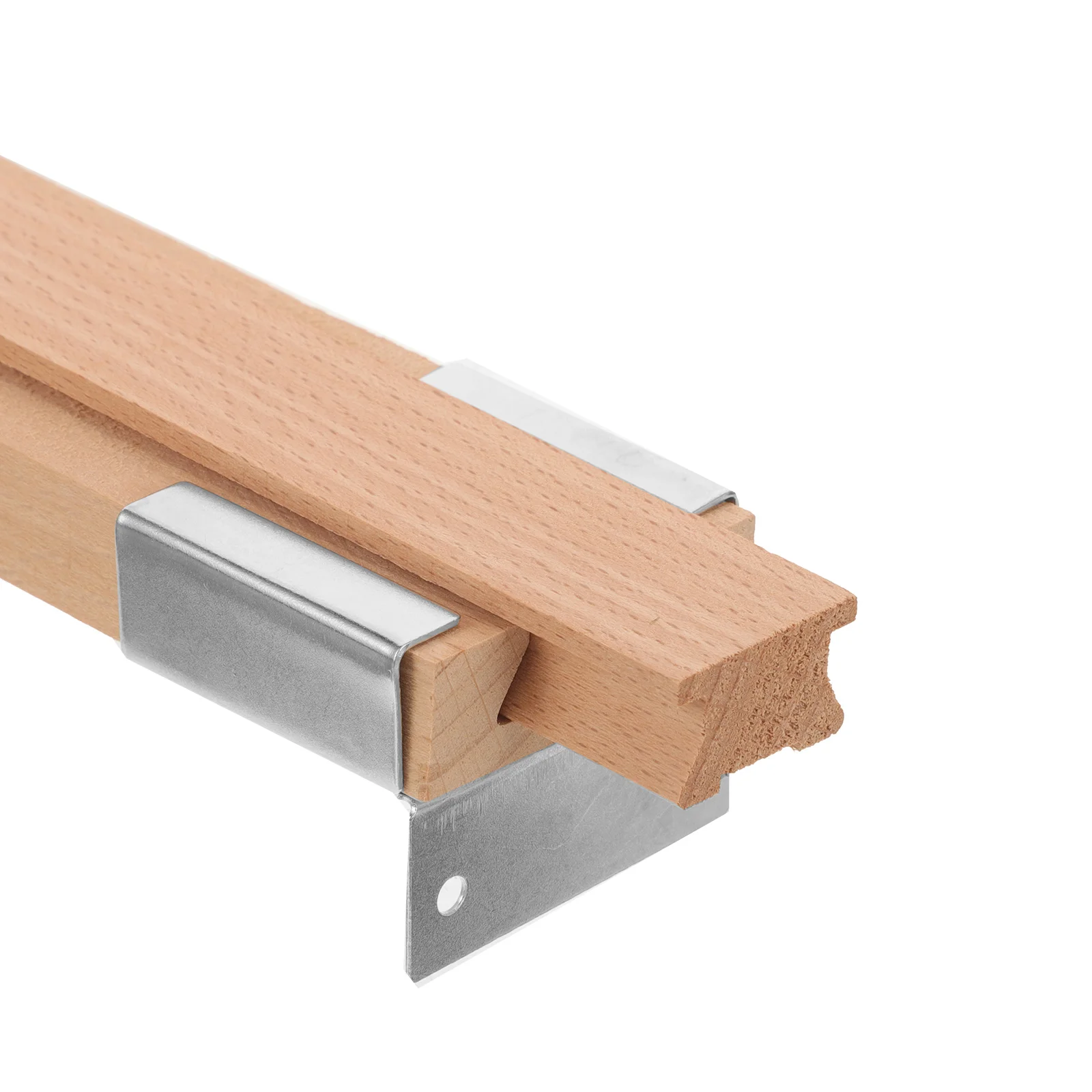 Solid Wood Drawer Slides Metal Tracks 350Mm 1 Set for Replacement Parts Cabinet Hardware Wooden Glides Under Mount Guides