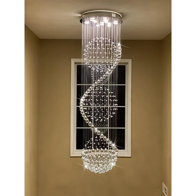 Modern Spectacular Spiral Spherical Raindrop Chandelier 2