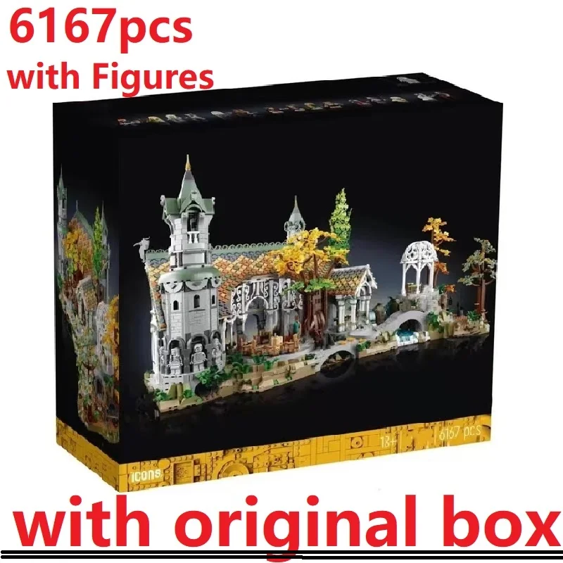 

With Original box 6167pcs 10316 Famous Rings Rivendelled Building Blocks European Castle Bricks Toy Kids Gifts Christmas gift