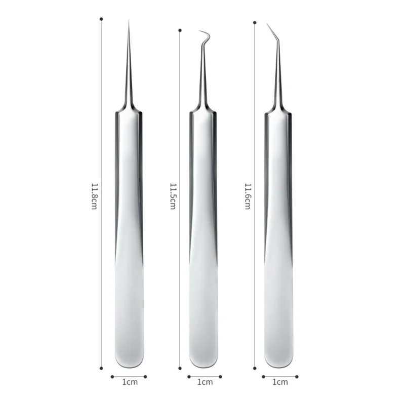 Cell Pimples Blackhead Clip With Lights Acne Needle Tweezers Comedone Acne Extractor Blemish Pimples Needle Removal Tool