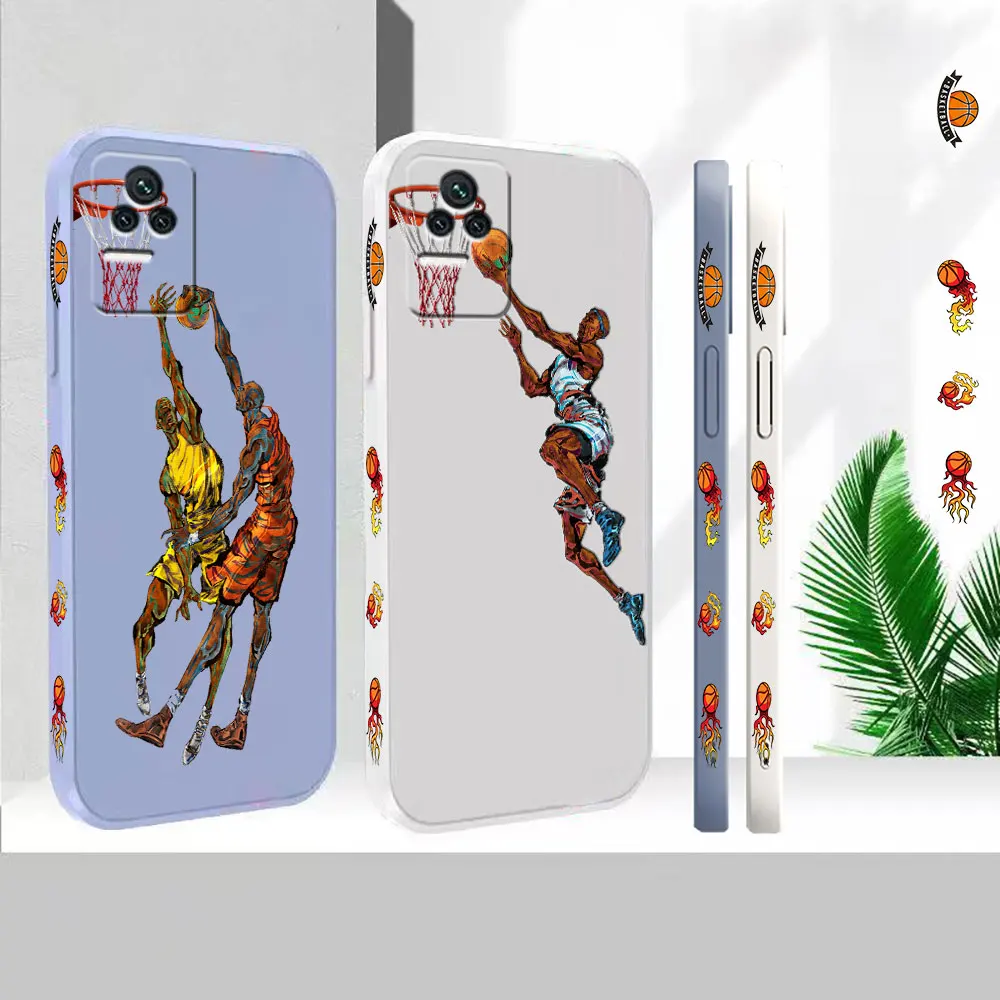 

Liquid Case For Redmi K60E K60 K50 K40S K40 K30 K20 12C 10C 9 9A 8A 8 10X 10A 10 Pro Uitra Cartoon Basketball Slam Dunk Cover