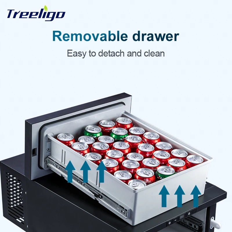 factory price camping accessories 20.7L Drawer Car Truck Fridge Freezer Portable DC 12V 24V Compressor Refrigerator for Truck
