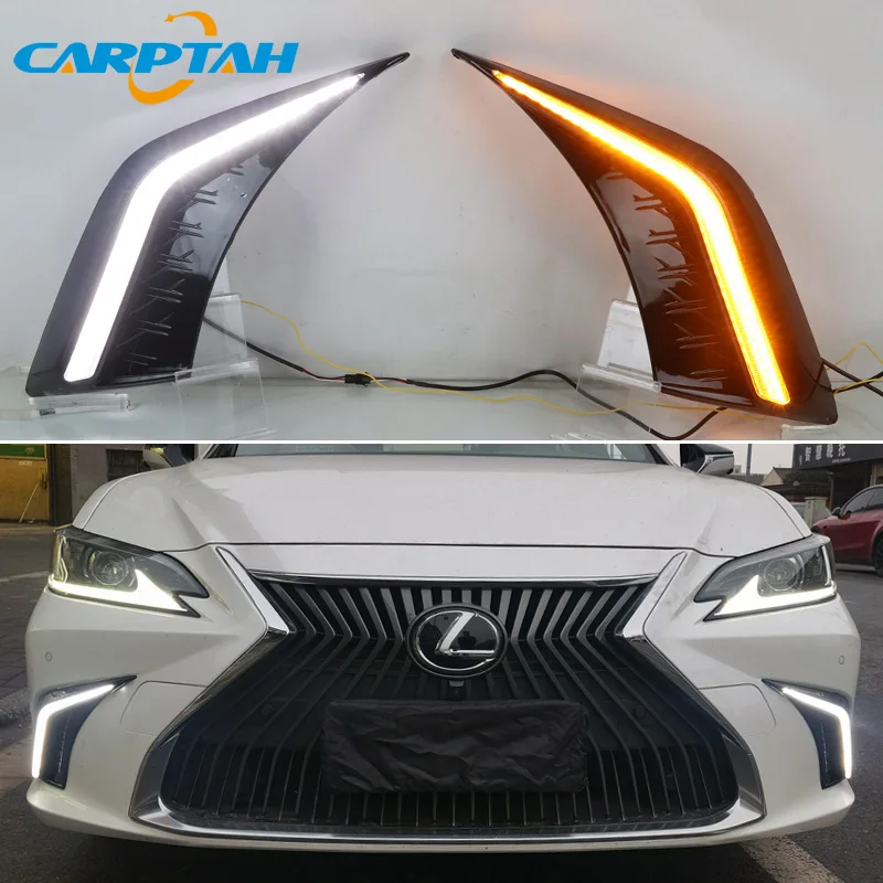 

LED Daytime Running Light For Lexus ES200 ES250 ES300h 2018-2022 Waterproof 12V Turn Signal Indicator Light Bumper Lamp LED DRL