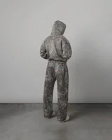 Y2K American Retro Branch Camouflage Sportswear men Washed Hip Hop Super Dalian Hoodie Two Piece Harajuku men Street Suit 1