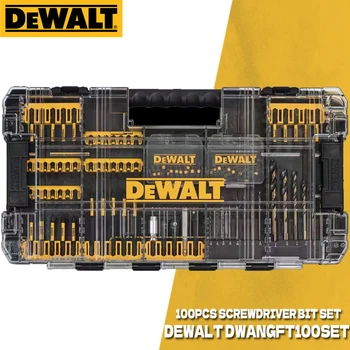 DEWALT FlexTorq 무선 비트 세트, 드릴 비트 보관 세트, 목공 전동 공구 액세서리, DWANGFT100SET, 100 개