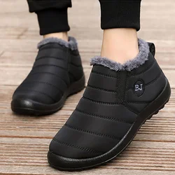 Men Boots Waterproof Winter Shoes For Men Slip On Ankle Boots Keep Warm Snow Botas Hombre Winter Boots With Free Shipping Botins