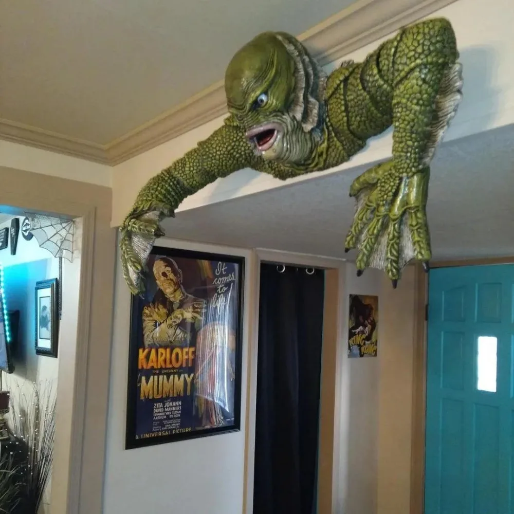 

Figure Halloween Creation Model Creature from the Black Lagoon Grave Garden Statues for Halloween Living Room Outdoor Kids Gifts