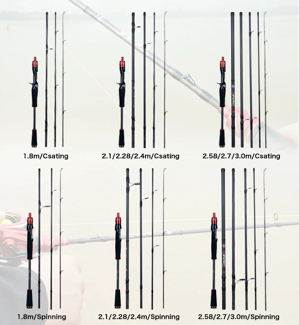Biutifu-Reisender Spinning Guss Fuji Köder Mini Rock Angelrute 1.8/2.1/2.4/2.7/3,0 m Carbon Köder Casting Phishger schnell 5-42g – Detail 10