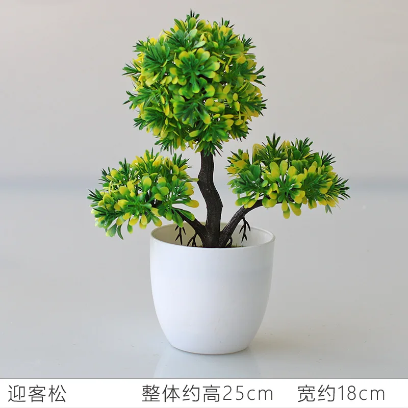 Artificial Plants Bonsai, Fake Flowers Potted Ornament, Small Tree Pot Plant For Hotel Garden Office Home Desk Decoration